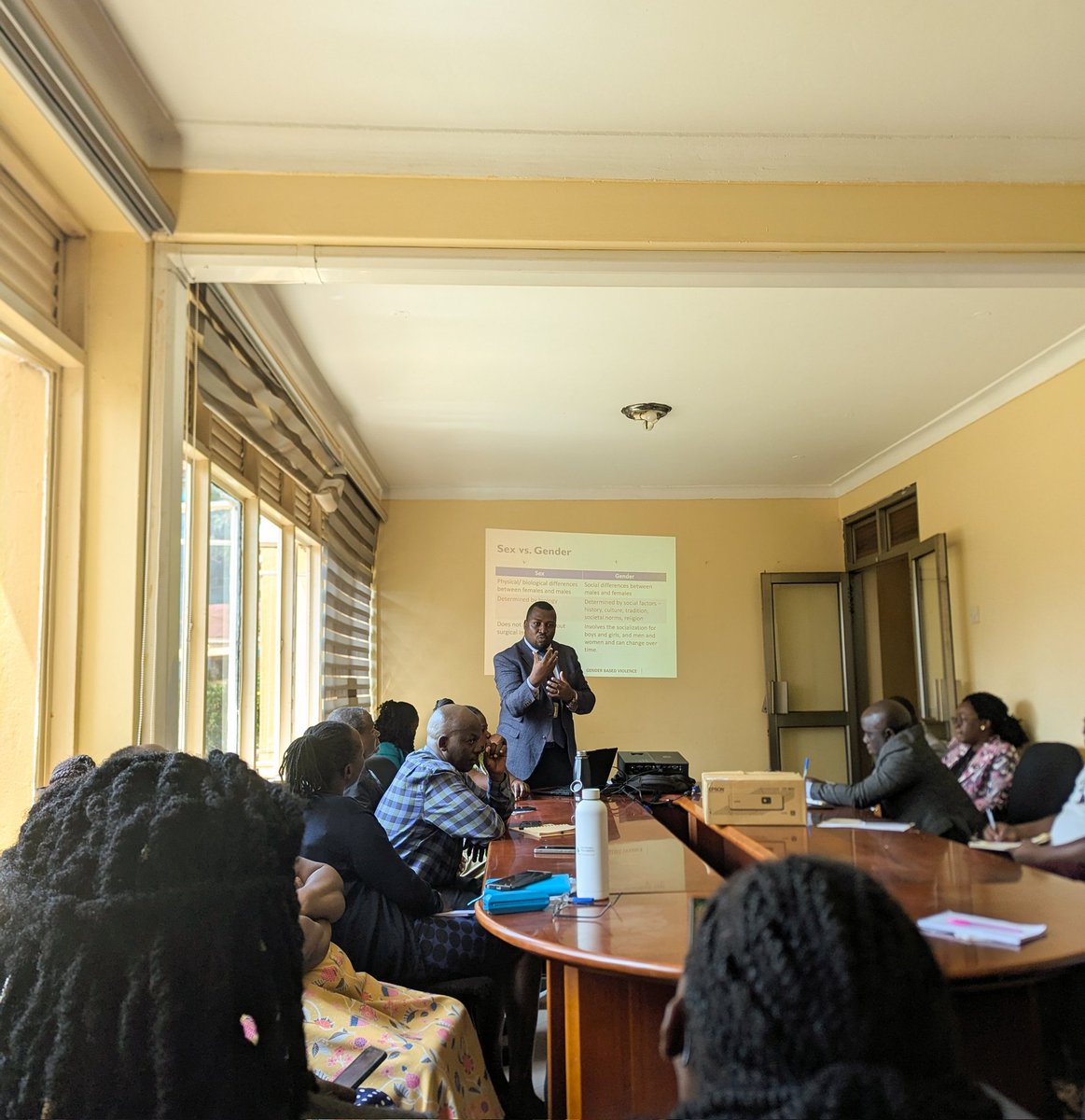 Philip 🅰️ (@ajutu_philip) on Twitter photo Mr. Mugisha John of <a href="/Mglsd_UG/">Ministry of Gender, Labour and Social Development</a> emphasised key points on:
✔️GBV in Uganda, challenges, existing gaps & recommendations.
✔️Guidelines on GBV response to different GBV cases.
#PHAUCARES|#GBVResponse Mr. Mugisha John of <a href="/Mglsd_UG/">Ministry of Gender, Labour and Social Development</a> emphasised key points on:
✔️GBV in Uganda, challenges, existing gaps & recommendations.
✔️Guidelines on GBV response to different GBV cases.
#PHAUCARES|#GBVResponse