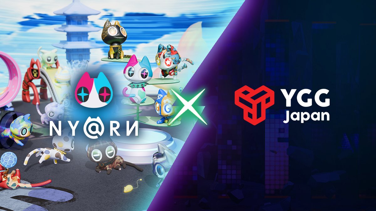 YAIBA_Games's tweet photo. 🐾【Partnership Announcement】🎉

NY@RN × YGG Japan are officially teaming up!

YGG Japan will fully support the colorful digital cat universe of @NYARN_EN as a Recommended IP Project.

From NFT sales and community building to global expansion — a wide-ranging collaboration is now in motion! ✨

🚀 Big things are coming. Stay tuned for the next reveal!

#YGGJapan #NYARN #Web3 #NFT #GameFi #Partnership