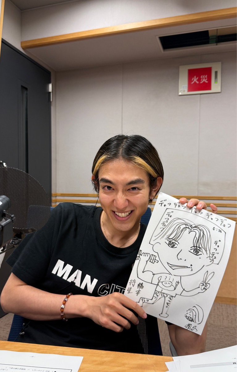 今夜の生放送で #駒木根葵汰 が描いた #橋本将生 さんの似顔絵がコチラ