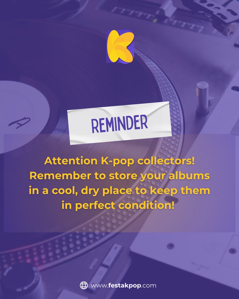 festa_kpop's tweet image. Reminder for collectors: Store your albums in a cool, dry place! 💿
Protect your collection 🛡️
festakpop.com
#KpopCare #CollectorTips