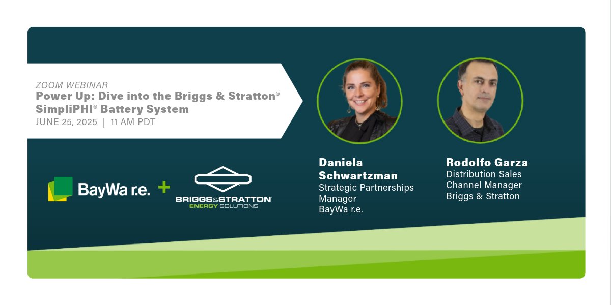 ⏳ Just 2 days until our Power Up Together webinar with BayWa r.e.!

Get expert insights on maximizing solar + battery storage with our 6.6kWh Battery System.

🔗 Register now: ow.ly/azcp50WaOCl

#SolarStorage #BatteryBackup #CleanEnergy #EnergyTraining