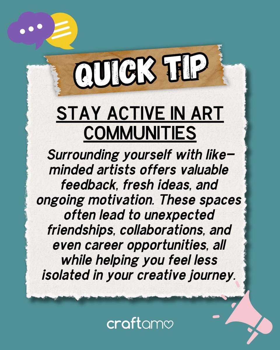Craftamo® Art Supplies (@craftamo) on Twitter photo Feeling stuck or uninspired? Join an art community! 💬🎨
——
➡️ Follow <a href="/craftamo/">Craftamo® Art Supplies</a> for more creative art tips & cruelty free art supplies.
——
#Craftamo #Paintbrush #Watercolor #ArtTechniques #ArtTutorial #ArtTips #Painting #Artist #Art #Artwork #ArtHack Feeling stuck or uninspired? Join an art community! 💬🎨
——
➡️ Follow <a href="/craftamo/">Craftamo® Art Supplies</a> for more creative art tips & cruelty free art supplies.
——
#Craftamo #Paintbrush #Watercolor #ArtTechniques #ArtTutorial #ArtTips #Painting #Artist #Art #Artwork #ArtHack