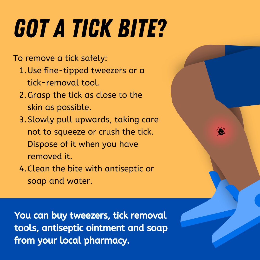 Ticks can carry Lyme disease. Check yourself after outdoor trips &amp; learn symptoms: nhs.uk/conditions/lym… 🦠🌿 #LymeDisease #TickAware