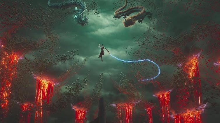 #NeZha2 (2025) para mí, es una de las 3 mejores películas del año y una de las experiencias más épicas y apabullantes que he vivido en una sala de cine. La considero la "Dune: Parte Dos" de la animación, es la épica elevada al máximo clímax.

Los diseños, la animación y los