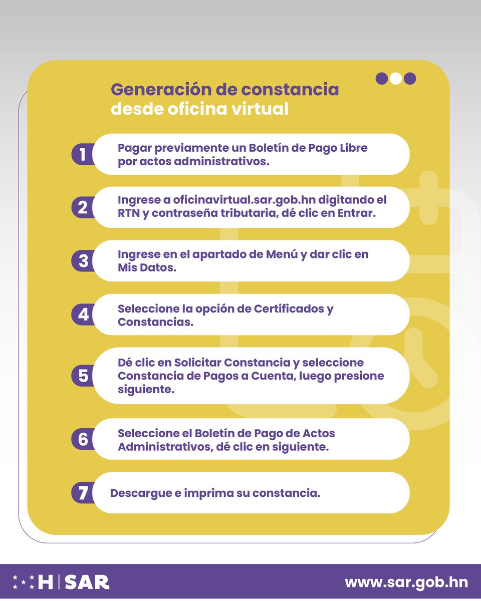 📣 La fecha límite para cumplir con su siguiente cuota de Pagos a Cuenta es el 30 de junio. 

Para obtener su constancia de estar sujeto a este régimen, asegúrese de estar al día con sus pagos. Luego, ingrese a la Oficina Virtual y genere su constancia al instante siguiendo estos