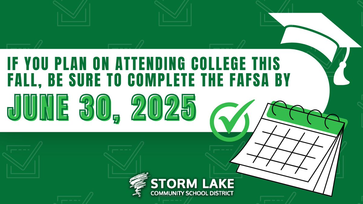 If you plan on attending college this fall, be sure to complete the FAFSA by June 30! ✍️

It’s recommended that even those who don’t believe they will qualify for federal aid fill out the form: studentaid.gov/h/apply-for-ai… #AmericasSchool