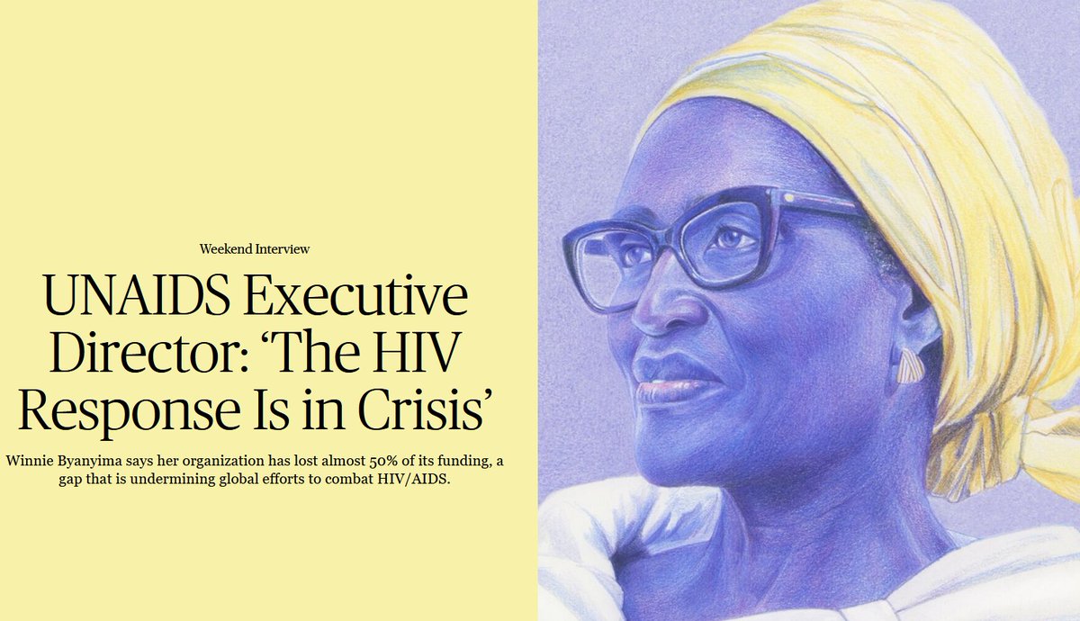 The global HIV response is in crisis. Clinics have closed. Prevention services have halted. People are losing access to lifesaving medicines. The disruption is deadly.

But we won’t give up!

Read why—in my <a href="/business/">Bloomberg</a> interview with <a href="/MishalHusain/">Mishal Husain</a>
👉🏾bloom.bg/4l1UkCX
