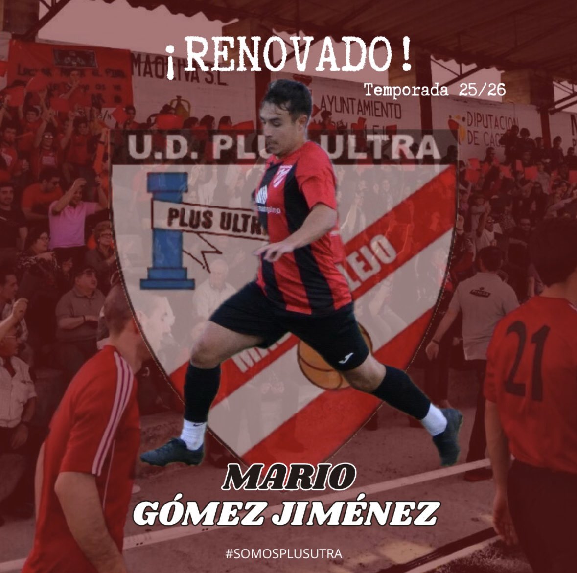 📣 𝗥𝗘𝗡𝗢𝗩𝗔𝗗𝗢 | Mario, el dueño de la banda izquierda sigue en casa.

Velocidad, desborde y carácter para marcar la diferencia. Una temporada más haciendo temblar defensas desde el extremo.

Aúpa Plus Ultra
❤️🖤