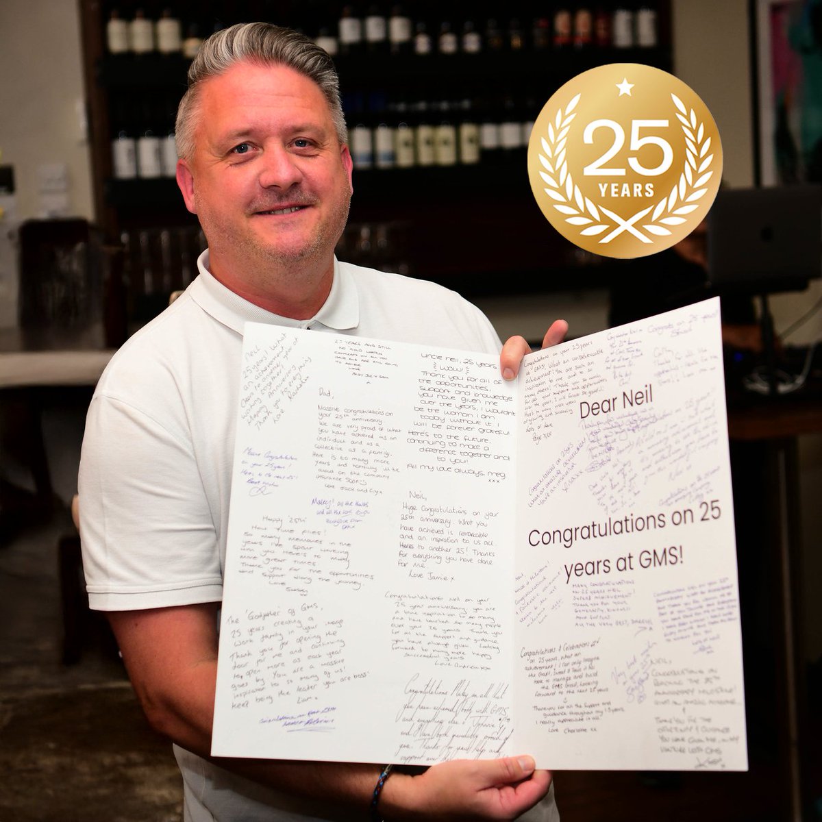 All of us at GMS are proud to celebrate 25 incredible years of leadership from our CEO, Neil Male. From humble beginnings to becoming one of the UK’s Top 50 security solutions providers, Neil’s vision, dedication, and drive have shaped the success of GMS every step of the way.