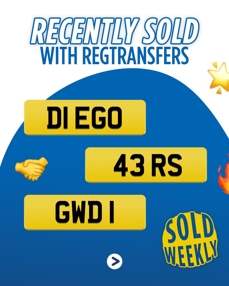 Regtransfers's tweet image. 💥 JUST SOLD!
Another round of hot private plates has been snapped up in no time!

These beauties didn’t last—and the next batch won’t either. 👀
💡 New plates added daily at regtransfers.co.uk

#NumberPlates #PrivatePlates #PlateGoals #PersonalisedPlates