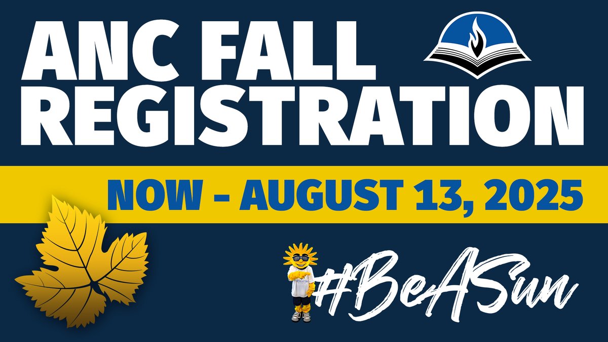 ☀️ Fall classes are filling up! Register now at Arkansas Northeastern College and take the next step toward your future. Come bye, call 870-838-2955 or visit link -

🔗 anc.edu/register
#BeASun