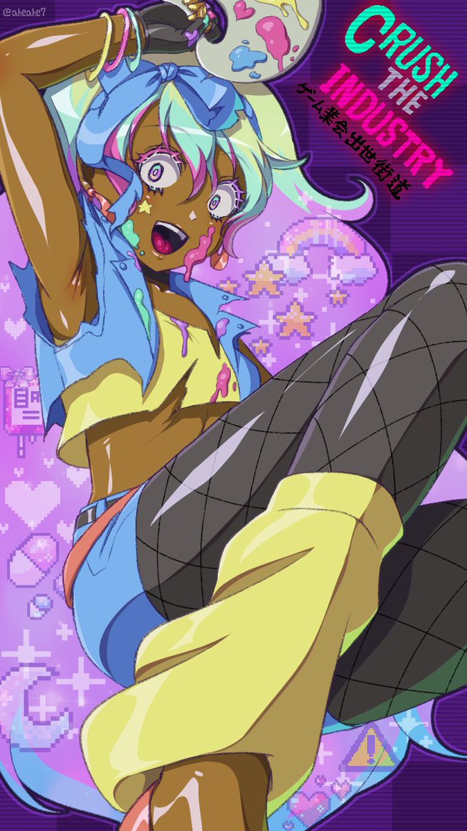 Crush the Industryのファンアートです♥フィアちゃん可愛いしクセの強いプレイスタイルが遊んでいて楽しいから大好き♥♥ #Crush_the_Industry #indiegames 
<a href="/CognogginGames/">Travis | Crush the Industry dev</a>