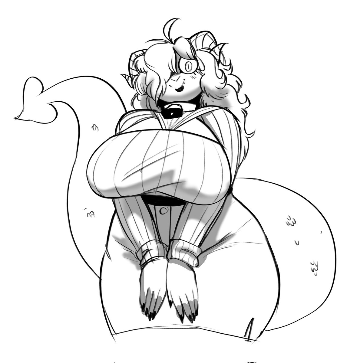 Wanna see what's under her shirt?
It's not what you think