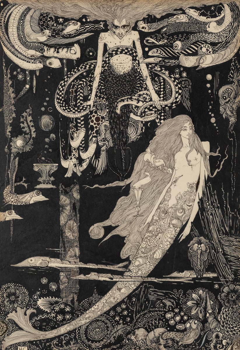 "The Little Sea Maid," Fairy Tales by Hans Christian Andersen, #illustration by Harry Clarke, 1916