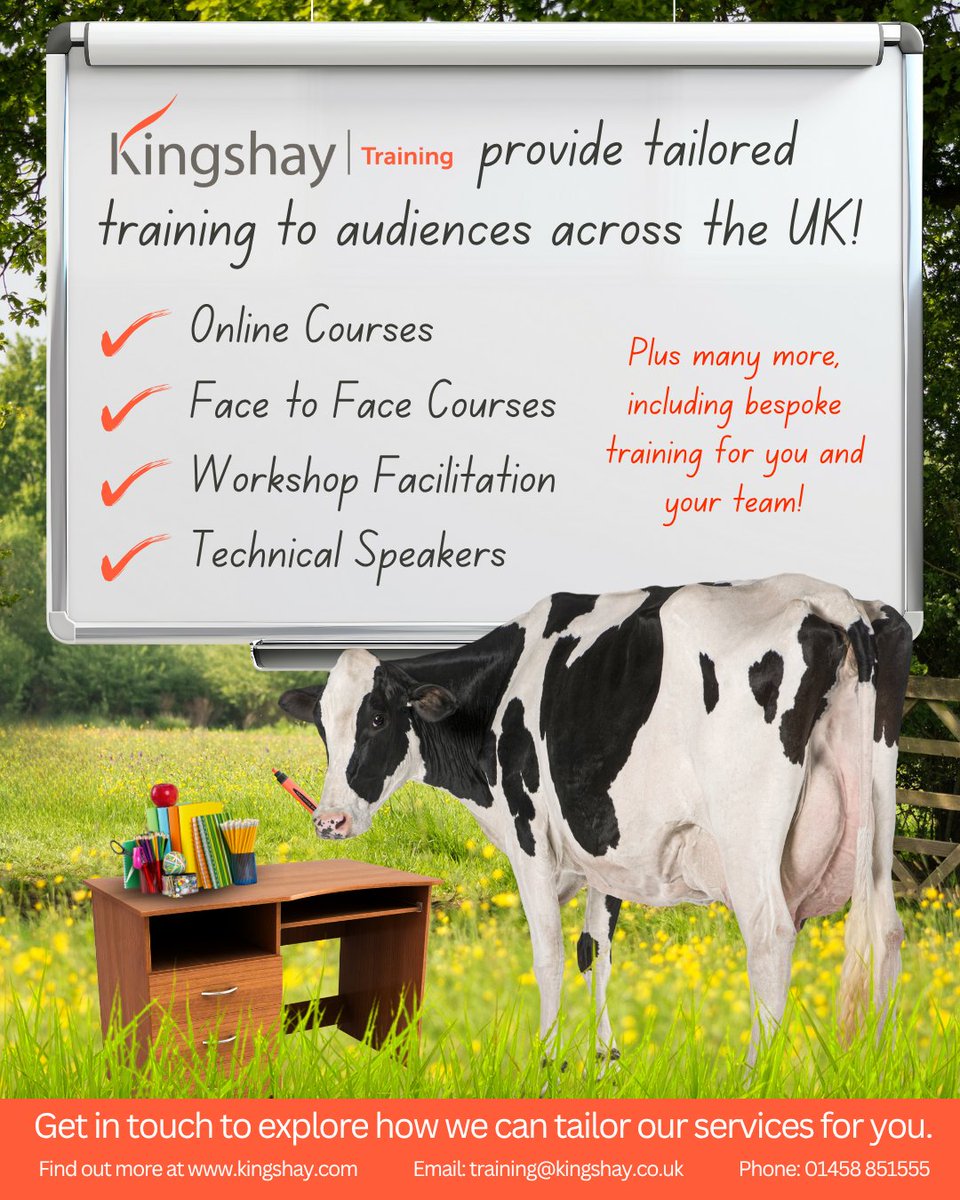 FarmIQUK's tweet photo. We have a range of training opportunities to suit all farm types and species, addressing all areas of the business. The Kingshay team have extensive experience of delivering training to audiences across the UK.

T: 01458 851555 \ E:training@kingshay.co.uk
#farmtraining https://t.co/LYZEboVUHf