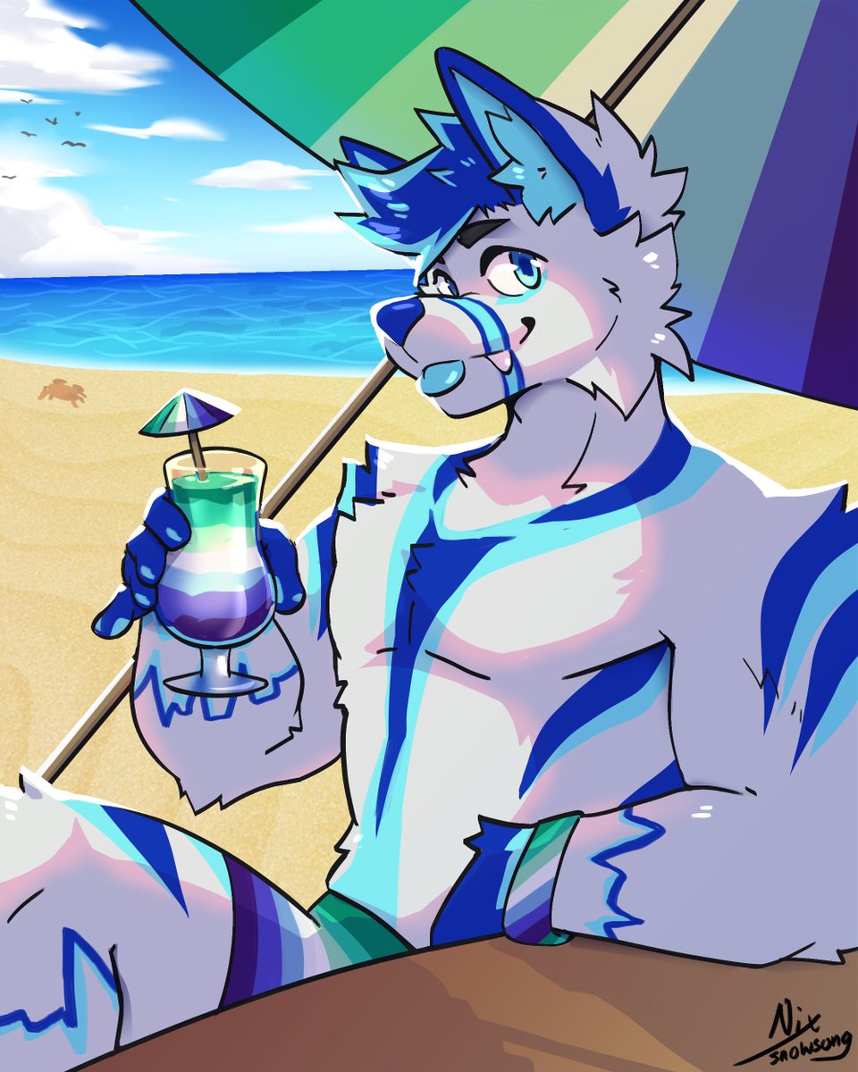 NixSnowsong's tweet image. 2025 Pride YCH for @Rex_Frostbite