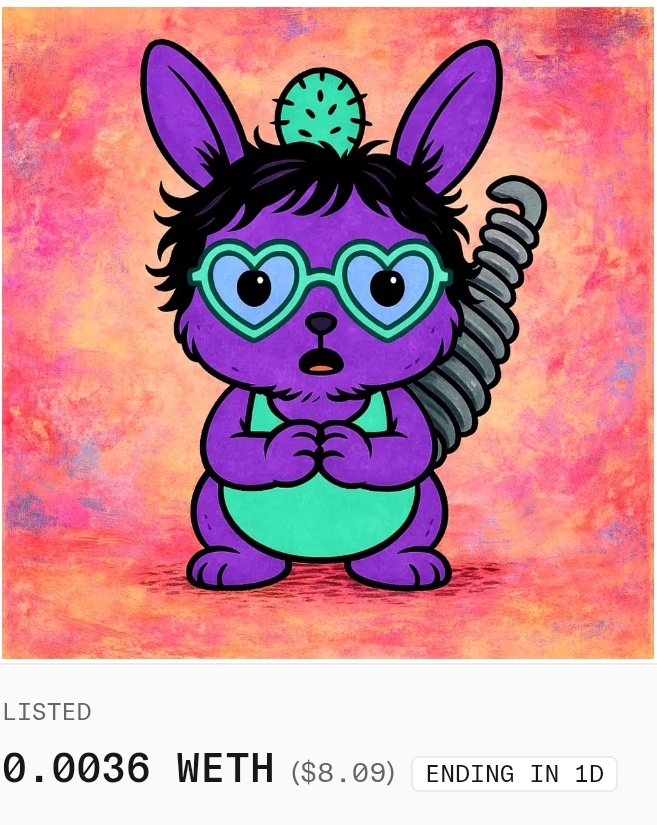 Abdulghafoorul1's tweet image. 🐇100% Handmade✍️
Brave Bunny #1/2🐰 #Opensea
Edition 1/1
#PolygonChain
price: 0.0036 #WETH

💫GRAB MY BRAVE BUNNY🐰COLLECTION👇
➡️Link 🔗 
On👇🐇
opensea.io/collection/bra…
🐇Don't miss 🐇🐇🐇
#OpenseaNFTs #nftcreator #nftarti̇st #nftcollectors #crypto #support #Sold #Bravebunny