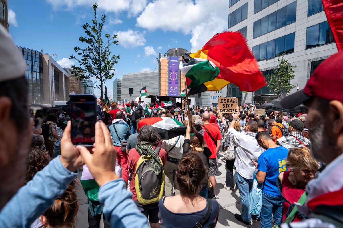 Today, we made it impossible for EU leaders to look away. The genocide in Gaza continues yet the EU’s biggest trade deal in the region remains.  We’ve filled streets, flooded inboxes of EU leaders and lit up their screens and we’re not stopping until EU stops funding genocide!
