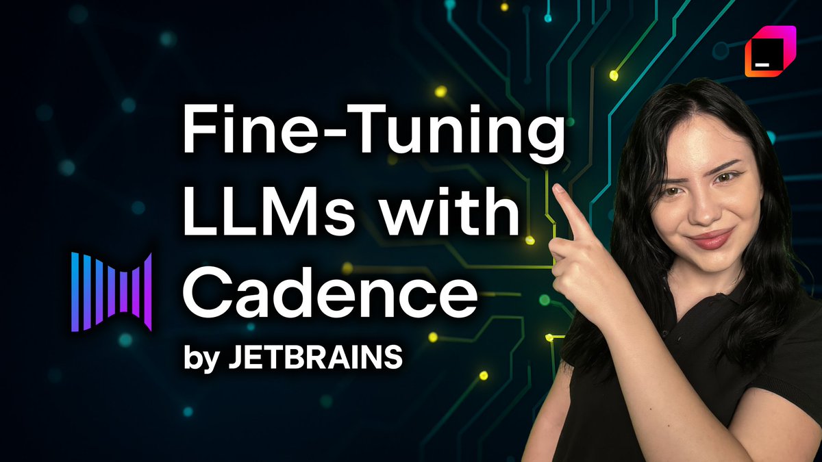 pycharm's tweet image. What if you could fine-tune LLMs like Mistral-7B without the complex cloud configs?
With JetBrains Cadence in PyCharm, you can. No DevOps. No stress.
π Cloud execution
πΈ Real-time cost tracking
π Reproducible runs
Watch the full tutorial and see Cadence in action:β¦