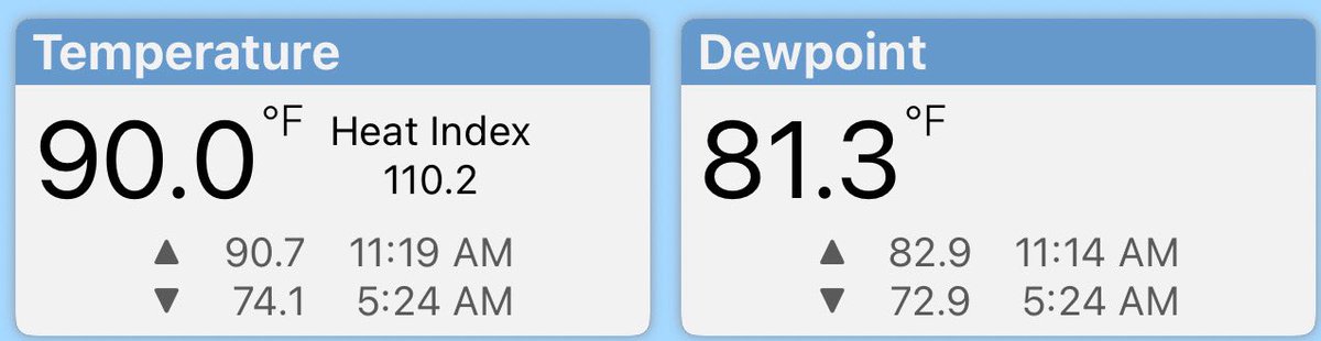 🥵 feels like 110 just after 11am