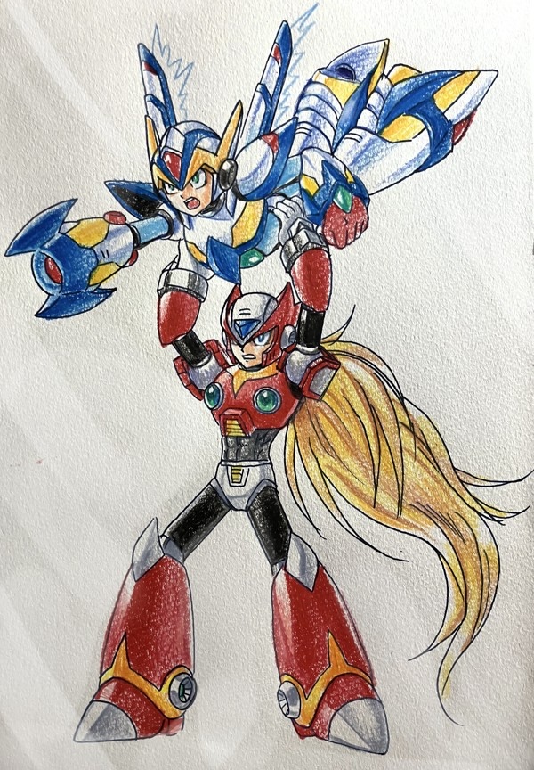 hijiriiyaa's tweet image. #落書き #fanart #アナログイラスト #色鉛筆イラスト #ガラスペン  #krita 
小さくて細部が潰れた