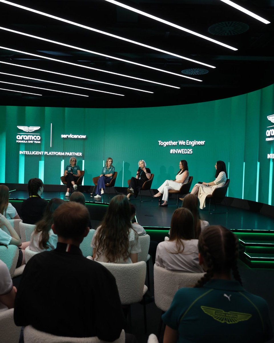 LifeAtNow's tweet image. This International Women in Engineering Day, three young women got exclusive access to @AstonMartinF1's Technology Campus. Through our collaboration with @PlanUK and @ServiceNow, they shadowed pioneers and witnessed engineering innovation at the highest level. ๐๏ธ
#INWED25โฆ
