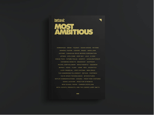 Today <a href="/BetaKit/">BetaKit</a> released its inaugural issue of its Most Ambitious, an annual edition telling stories of bold ambition in Canadian tech. It’s chock-full of Canadian ambition big and small, at home and abroad.

betakit.com/the-price-of-a…
