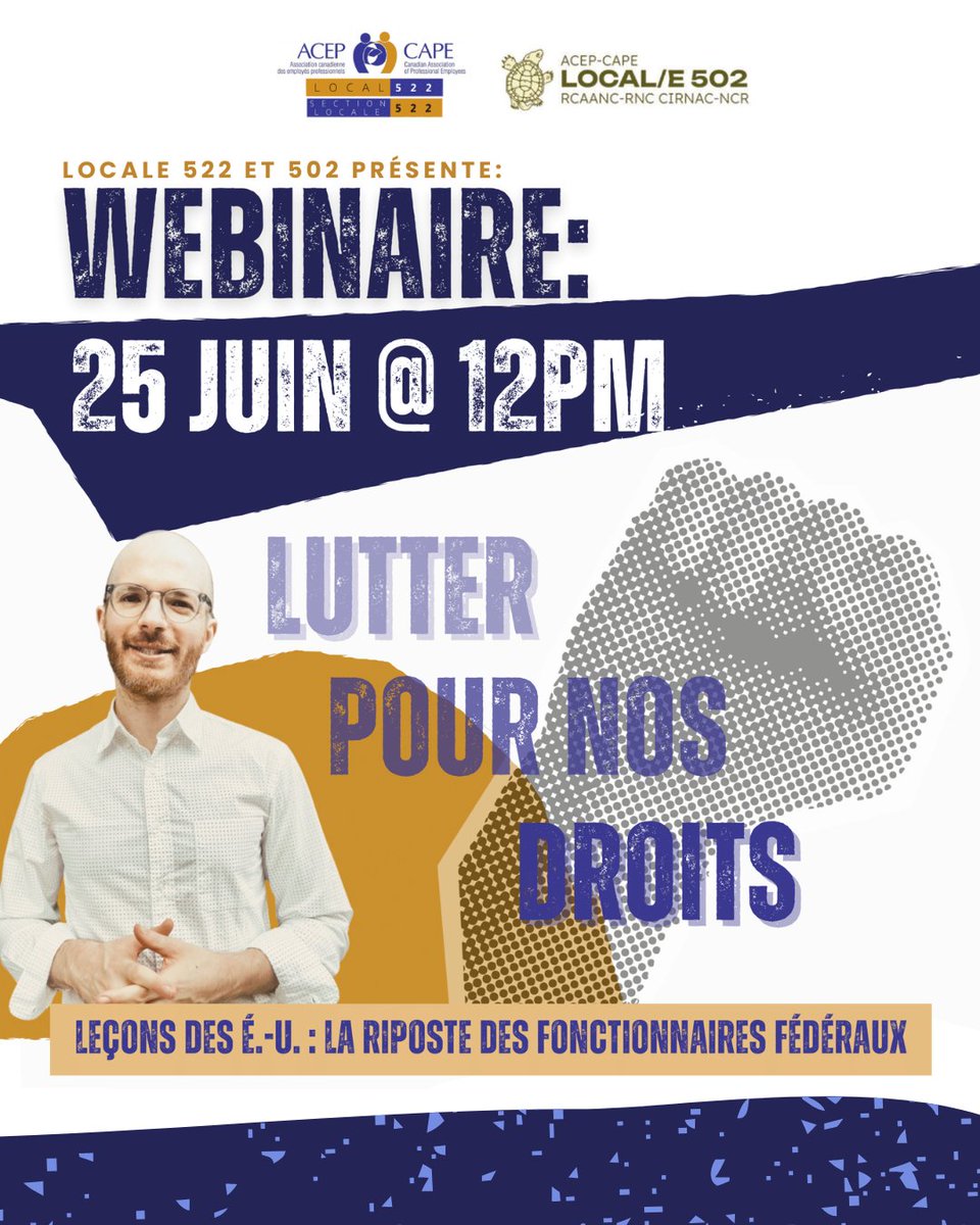 Invitation des sect. loc. 522 &amp; 502 : Joignez-vous à Eric Blanc, professeur à l’Université Rutgers et conseiller stratégique au <a href="/FedWorkersUtd/">FedWorkersUnited</a>, qui discutera de la façon dont ls fonctionnaires peuvent se mobiliser pour lutter contre les mesures d’austérité docs.google.com/forms/d/e/1FAI…