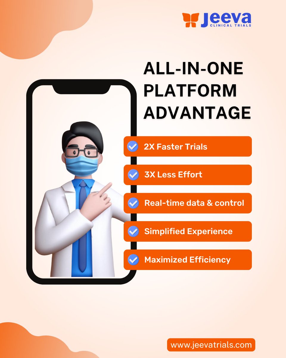 Clinical trials need clarity, not complexity. Jeeva's all-in-one platform simplifies research, speeds timelines, and puts patients first—all under one login.

👉 Book a demo: hubs.la/Q03t9rKM0
#JeevaTrials #ClinicalTrialsMadeSimple
