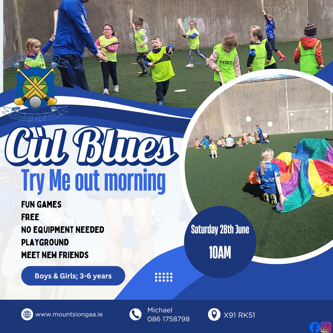 5 days to go!!!

Cùl Blues Open Morning 

In support of our <a href="/WaterfordGAA/">Waterford GAA</a> Minor hurlers, we ask all kids to wear their white and blue
<a href="/wellkidsgaa/">Well!Kids Waterford</a>