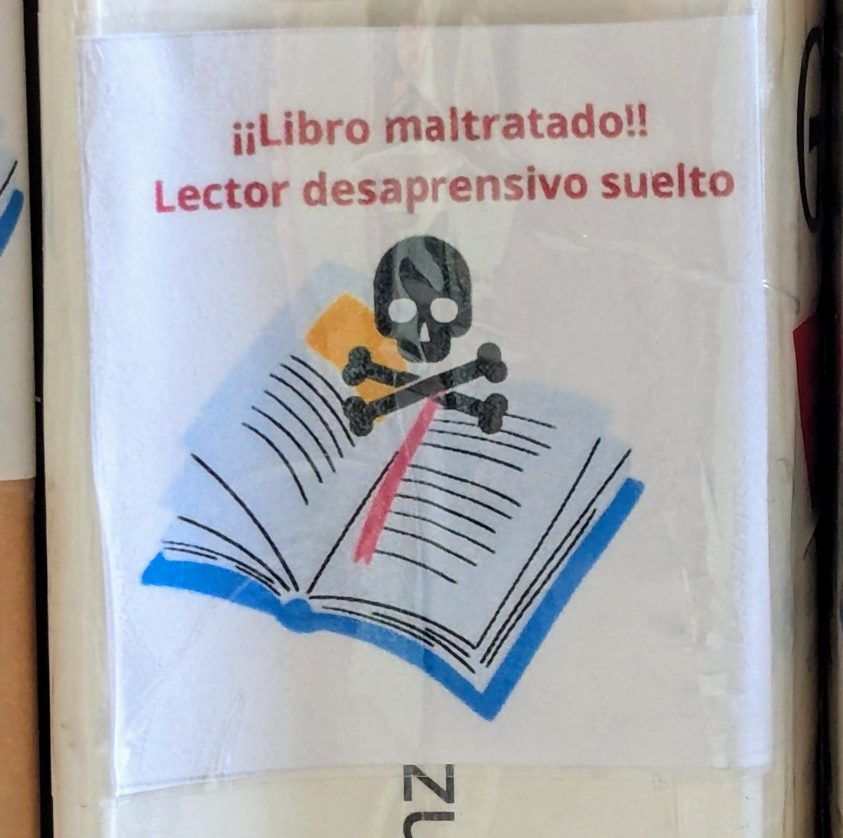 Yordi Biblioteca (@yordibiblioteca) on Twitter photo El tejuelo que no queremos ver. 🫣
💡 <a href="/bclvalladolid/">Biblioteca de Castilla y León</a> con libros dañados que no han podido restituir y que quieren mantener en su fondo. El tejuelo que no queremos ver. 🫣
💡 <a href="/bclvalladolid/">Biblioteca de Castilla y León</a> con libros dañados que no han podido restituir y que quieren mantener en su fondo.