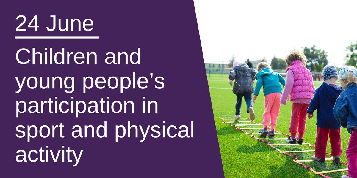 Health, Social Care and Sport Committee (@sp_hscs) on Twitter photo Tomorrow we'll consider current trends in and potential barriers to the participation of children and young people in sport and physical activity.
We'll hear from <a href="/COSLA/">COSLA</a>, <a href="/scotsportassoc/">ScottishSportAssoc.</a> and <a href="/sportscotland/">sportscotland</a>.
Watch live from 9.30am: ow.ly/ezLA50WeA2x Tomorrow we'll consider current trends in and potential barriers to the participation of children and young people in sport and physical activity.
We'll hear from <a href="/COSLA/">COSLA</a>, <a href="/scotsportassoc/">ScottishSportAssoc.</a> and <a href="/sportscotland/">sportscotland</a>.
Watch live from 9.30am: ow.ly/ezLA50WeA2x