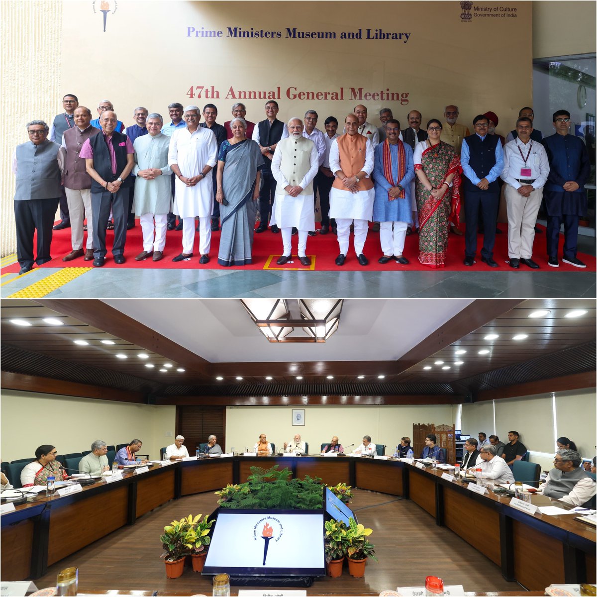 Smriti Z Irani (@smritiirani) on Twitter photo Attended the 47th Annual General Meeting of the Prime Ministers’ Museum and Library Society today at <a href="/PMSangrahalaya/">Pradhanmantri Sangrahalaya</a>, under the chairmanship of Hon’ble Prime Minister Shri @NarendraModi Ji.
The Museum stands as a testament to India’s democratic journey, honouring the life, Attended the 47th Annual General Meeting of the Prime Ministers’ Museum and Library Society today at <a href="/PMSangrahalaya/">Pradhanmantri Sangrahalaya</a>, under the chairmanship of Hon’ble Prime Minister Shri @NarendraModi Ji.
The Museum stands as a testament to India’s democratic journey, honouring the life,