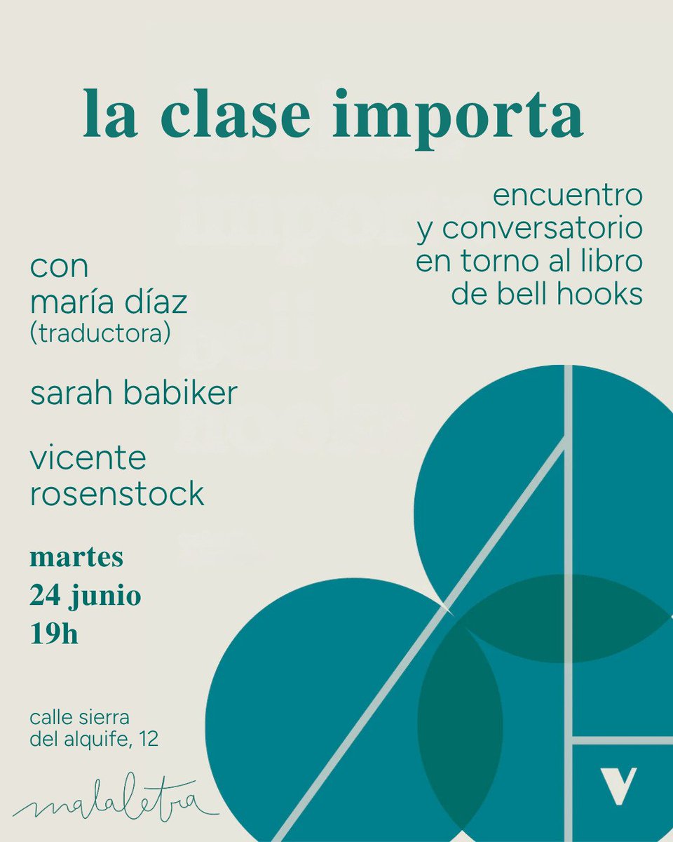 Versolibros's tweet photo. «Romper el silencio –hablar de la clase y asumir nuestra posición– es un paso necesario si queremos vivir en un mundo en el que la prosperidad y la abundancia puedan compartirse»

Mañana presentamos 'La clase importa' en @malaletra_vk con María Díaz, Sarah Babiker y @VRosenstock. https://t.co/4HdDW3SrHI