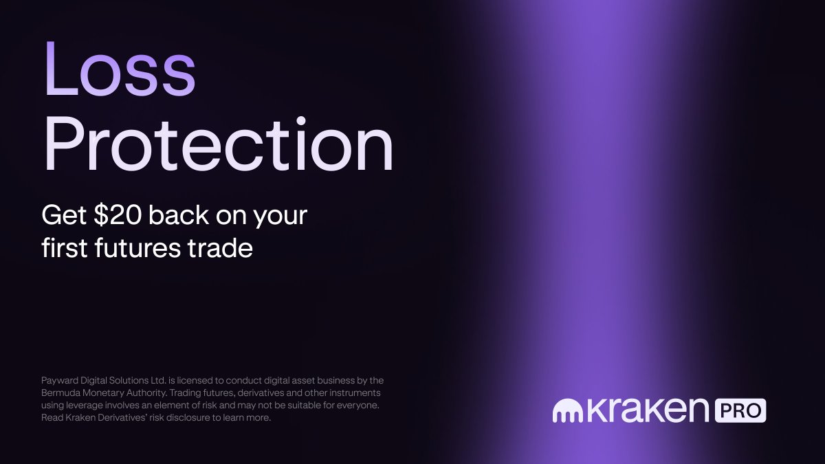 🚨 Kraken Pro’s Futures Trading Competition is now LIVE.

Trade now to win a share of $20K.

🔥 First 500 = $20 voucher.

🆕 New users get loss protection.

🏆 Top 10 by volume take the pot.

Ends July 7. Let’s go!

Sign up: p.k.xyz/9f1e/marketmas…

*geo restrictions apply
