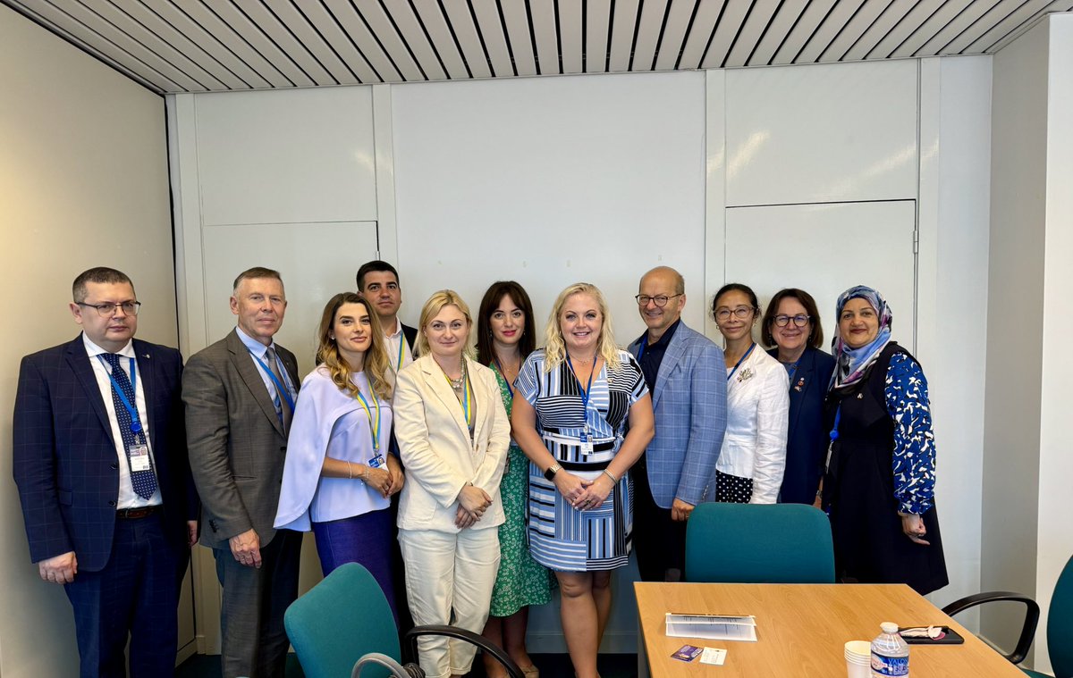 kravchukev's tweet photo. At the sidelines of #PACEsummer2025, Ukrainian delegation traditionally met with the Canadian one – featuring the representatives of both chambers. 

Main topics are well known. We discussed strengthening sanctions and military support for Ukraine, especially as concerns the air defense  systems. Also talked about the prospect of the usage of russian frozen assets.

Canada is our reliable partner and firmly supports #Ukraine🇺🇦🇨🇦 Thank you, friends!