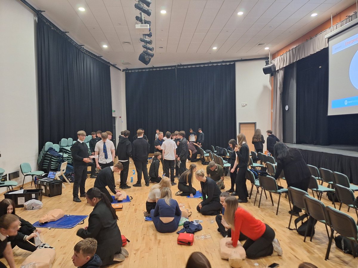 Well done to the 48 young people who today took part in the Level 6 Emergency First Aid at Work training. Well done on your achievement and the engagement you demonstrated.