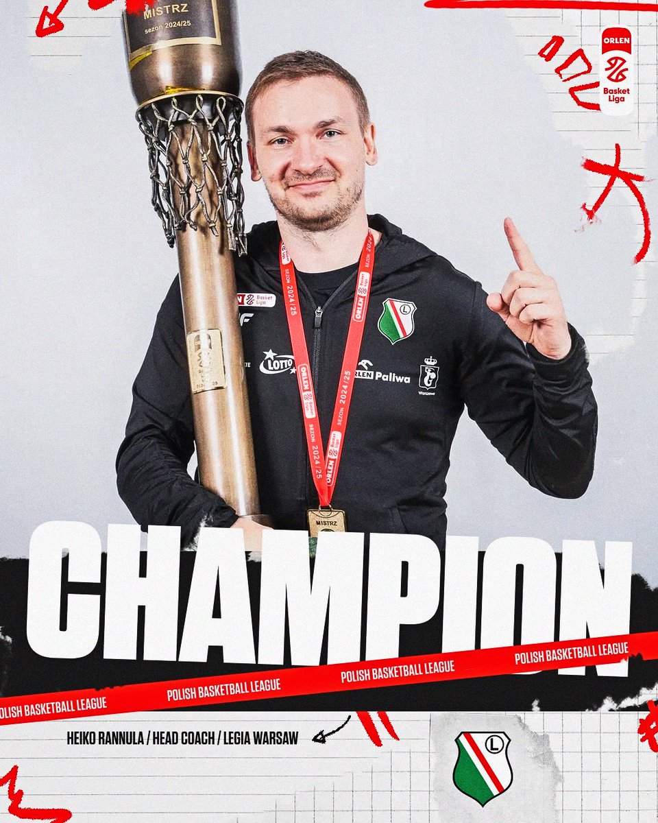 🏆 Heiko Rannula - 🇵🇱 Polish Basketball league Champion! 👏 #HeikoRannula #LegiaWarsawHC #PolishChamp2025 #FutureSportsGroup #FutureCoaches