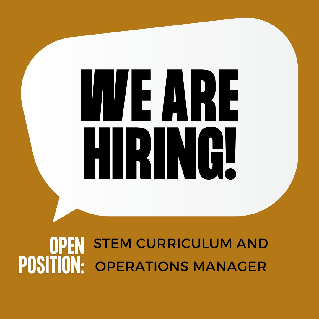 DRISTEMEdu's tweet image. Passionate about STEM Education? Join our team! We are hiring for a STEM Curriculum and Operations Manager ($60,206 minimum annual starting salary). This position is located in Reno, NV.
Link to apply: tinyurl.com/DRIapplication…
#DiscoverDRI #driSTEM #STEMeducation