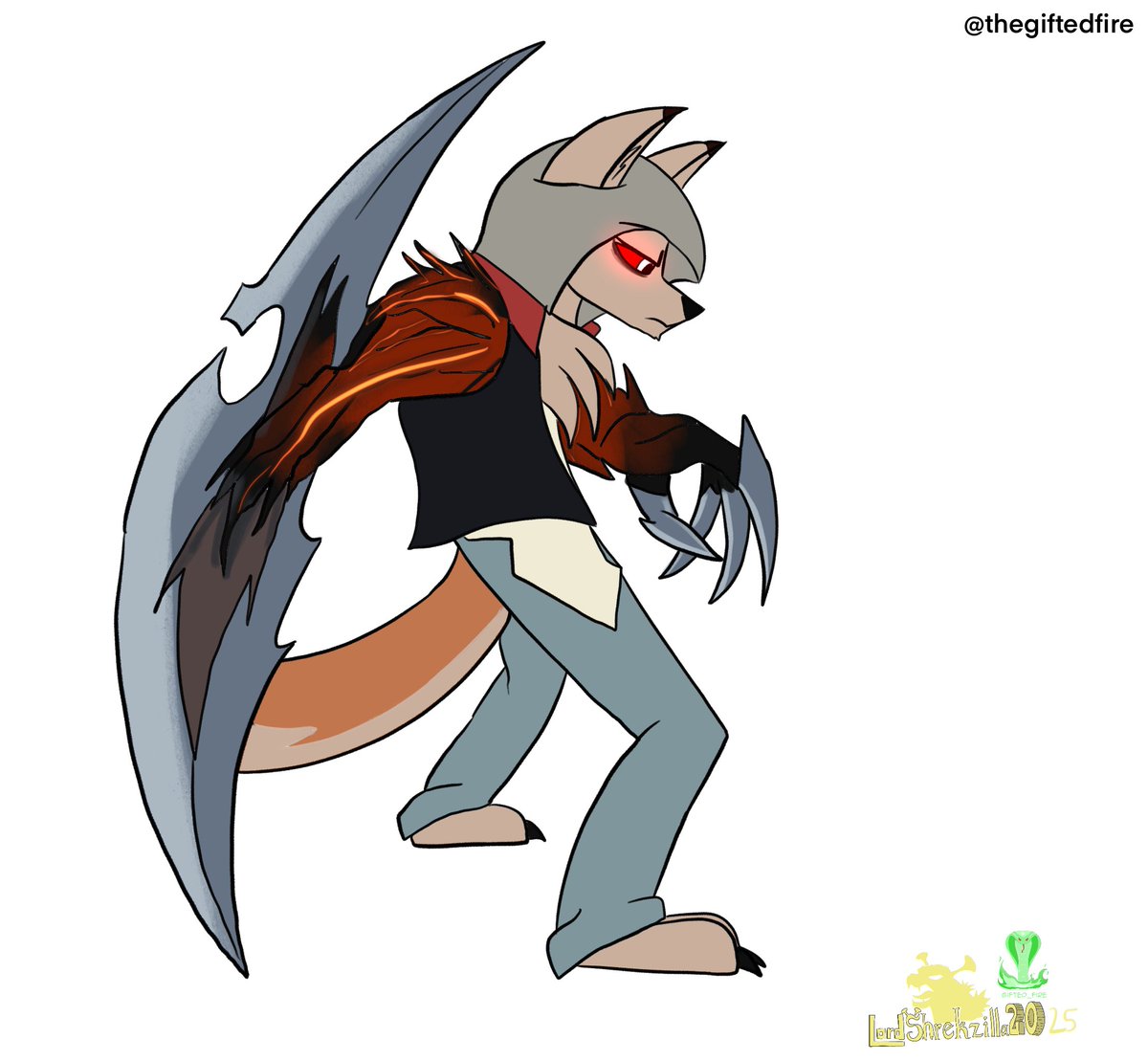 thegiftedfire's tweet image. Hellhound Alex Mercer for @TorchOfMetal 
#prototypegame #HelluvaBoss #crossover