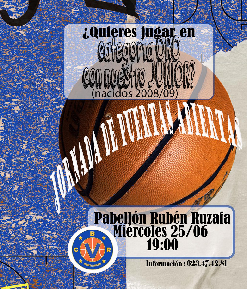 💛💙 🏀¡Atención futuros talentos del baloncesto junior!  Ésta es tu oportunidad.
 Junior Masculino 𝓒𝓪𝓽𝓮𝓰𝓸𝓻𝓲́𝓪 𝓞𝓻𝓸 (08/09):  Aquí no solo jugarás ¡competirás en la Categoría ORO! Ésto  significa más intensidad, más desarrollo y la oportunidad de brillar.