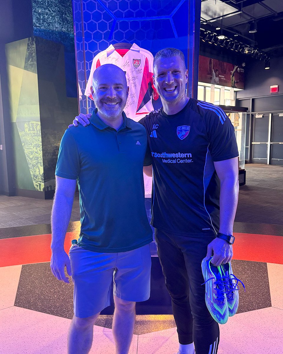 soccerhof's tweet image. Local legend @kennycooperjr welcomed @FOXSoccer's @JohnStrong to the Hall this morning!