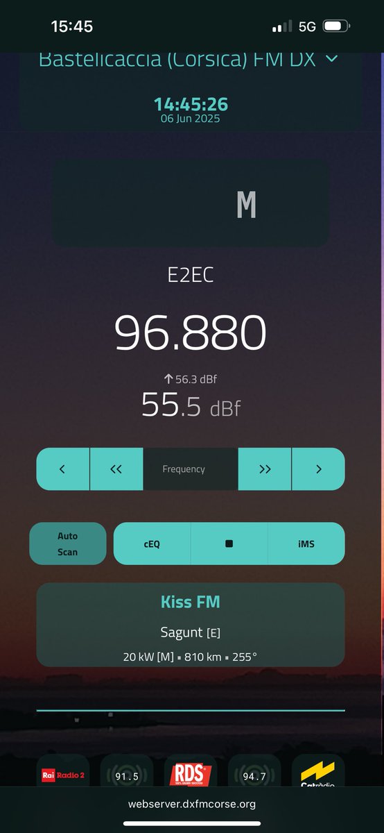 Valencia is received in Corsica, with local levels 🤯

(Melodià FM up to 53dBf*)

webserver.dxfmcorse.org

#fmdx #dxfm #tropo