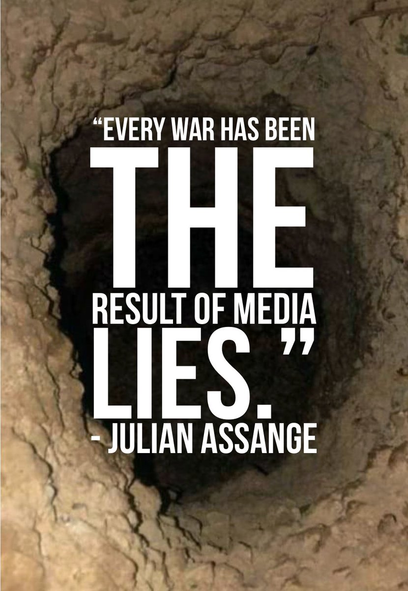 “Every war has been the result of media lies”. Julian Assange
