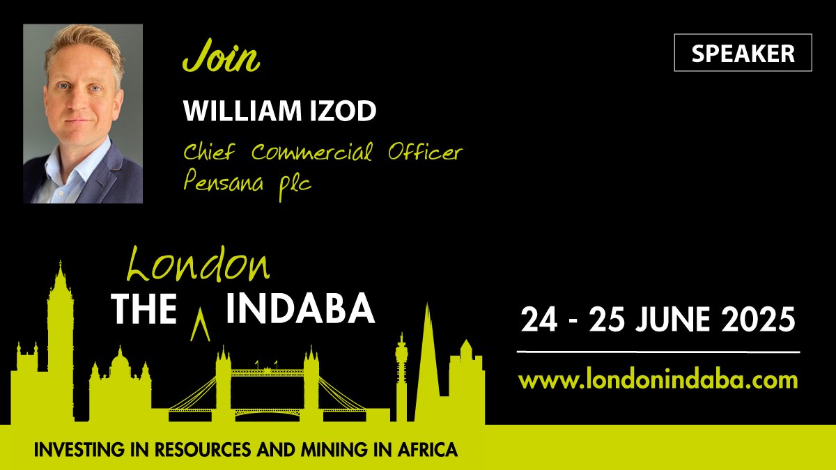 PensanaRE's tweet photo. Join Pensana CCO William Izod at 3.15pm, 25th June at the #LondonIndaba 2025 to learn more about Africa’s critical role in the minerals and metals of our future.

Read more: https://t.co/THA7Y7HWlK

@joburgindaba #africanminerals #energytransition #mining #angola #longonjo https://t.co/WEh3rA9mid