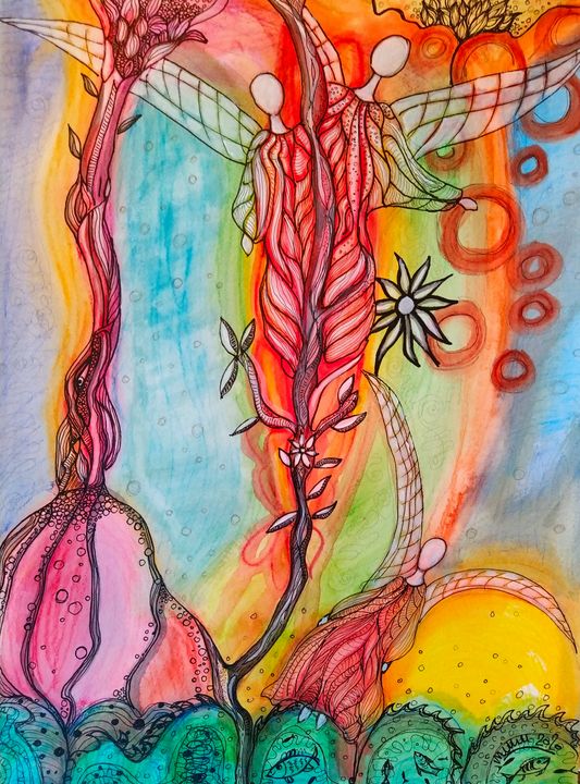 Art of the Day: "LICHTWESEN - BEINGS OF LIGHT". Buy at: ArtPal.com/artbymimulux?i…