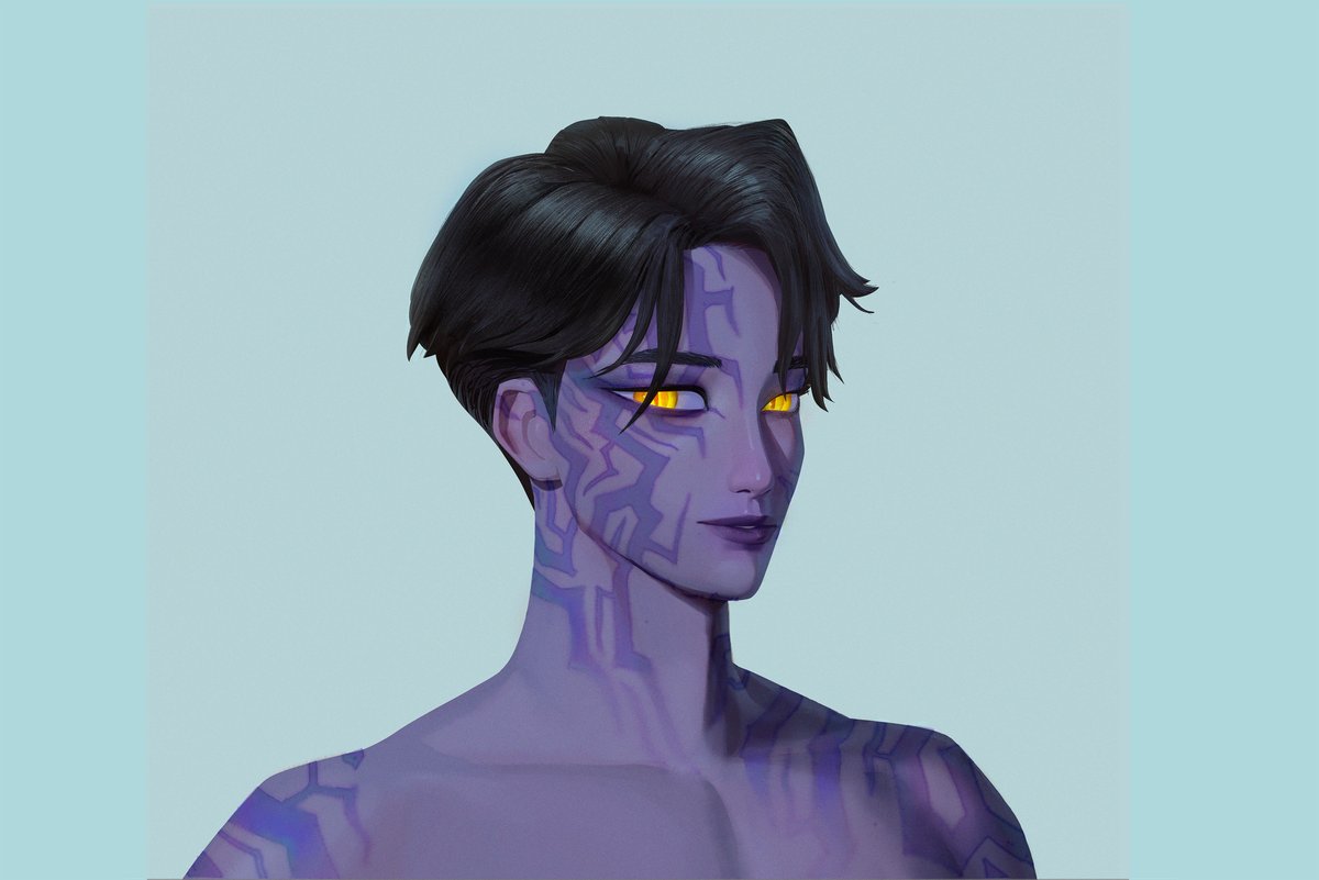 nachomolinaart's tweet image. #KPOPDEMONHUNTERS
#jinu shading pass and demon marks exploration. Tyring my best to bring that korean beauty to the painting.
