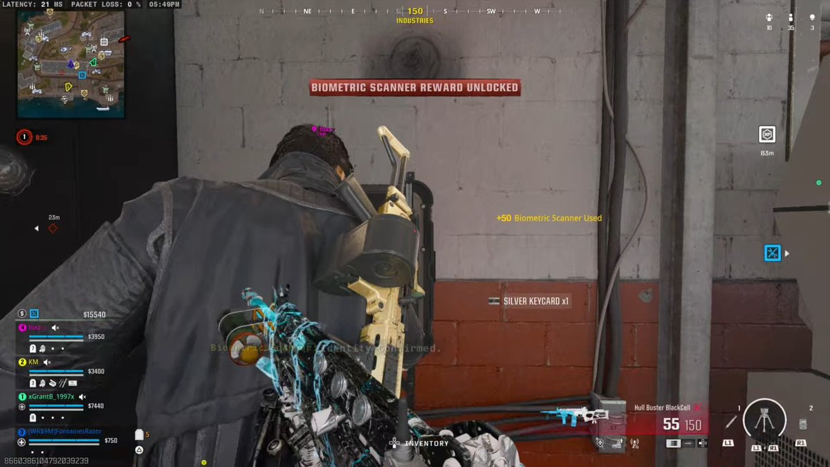 FontainesRazor's tweet photo. So upon using the #BiometricScanner ran by #Exe, currently in #Verdansk, on #RebirthIsland 99 times, you get the following pop up. Didn't happen last year, no indication of what the reward is. #Warzone @CallofDuty https://t.co/CWT8tx3XEt