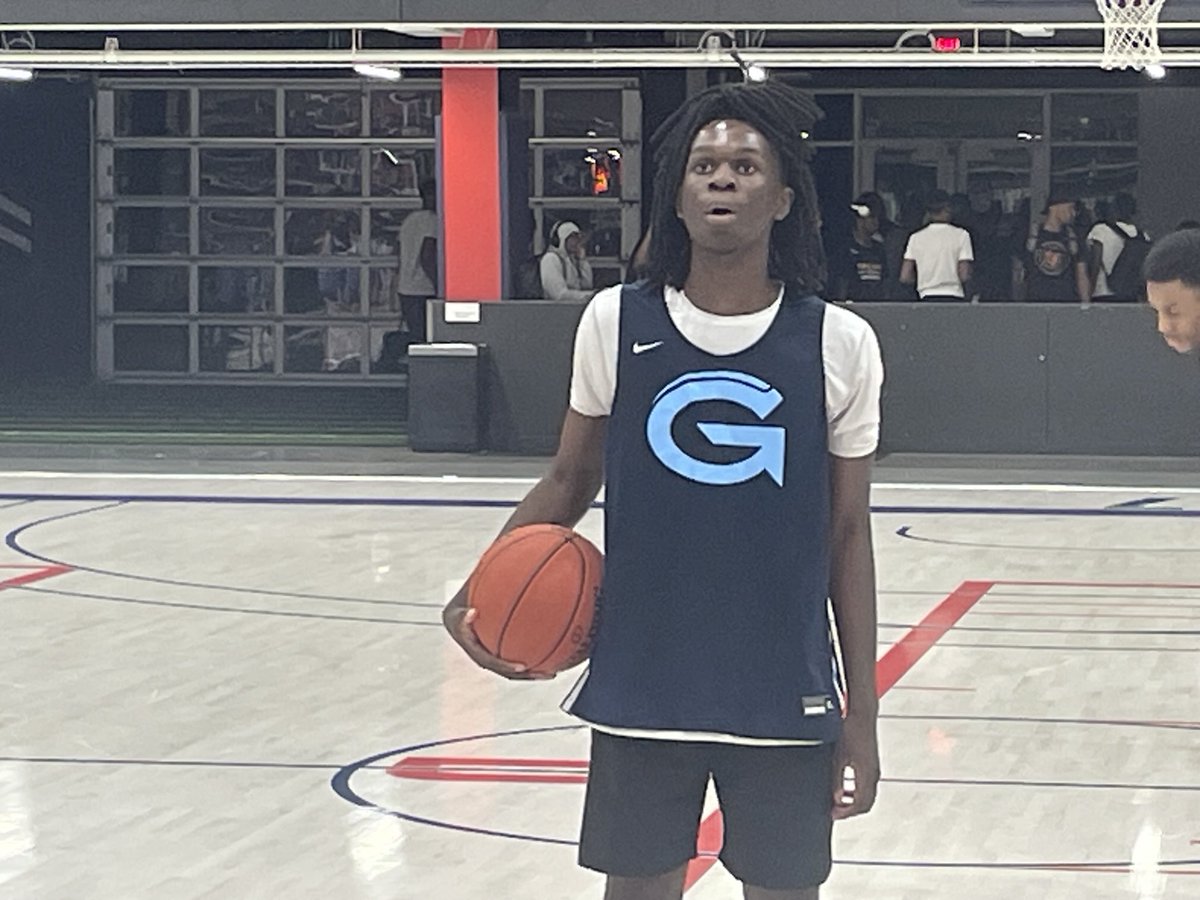6’5 2026 Eugene Lubaga of Grandview was a rebounding machine in the game I watched him. His motor runs strong and he was getting out of area to corral boards. Excellent effort ⁦<a href="/MW_Showcase/">Midwest Showcase</a>⁩