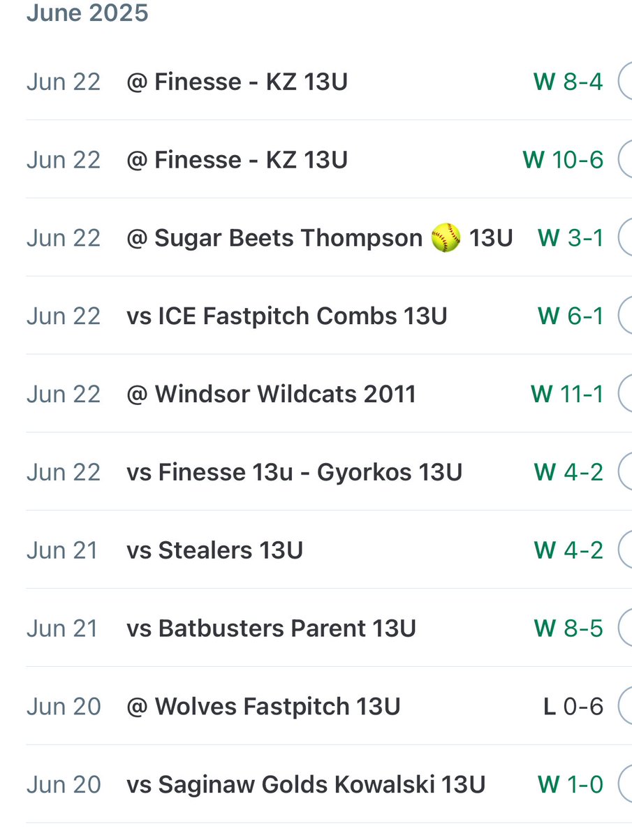 Piper LaFave (@piperlafave21) on Twitter photo Won the Michigan NSA State Championship. We had to play 6 games on Sunday and it was hot out! ๐ฅต
<a href="/FinesseOrg/">Finesse Fastpitch</a> <a href="/DOApparelUSA/">DO Apparel</a> Won the Michigan NSA State Championship. We had to play 6 games on Sunday and it was hot out! ๐ฅต
<a href="/FinesseOrg/">Finesse Fastpitch</a> <a href="/DOApparelUSA/">DO Apparel</a>
